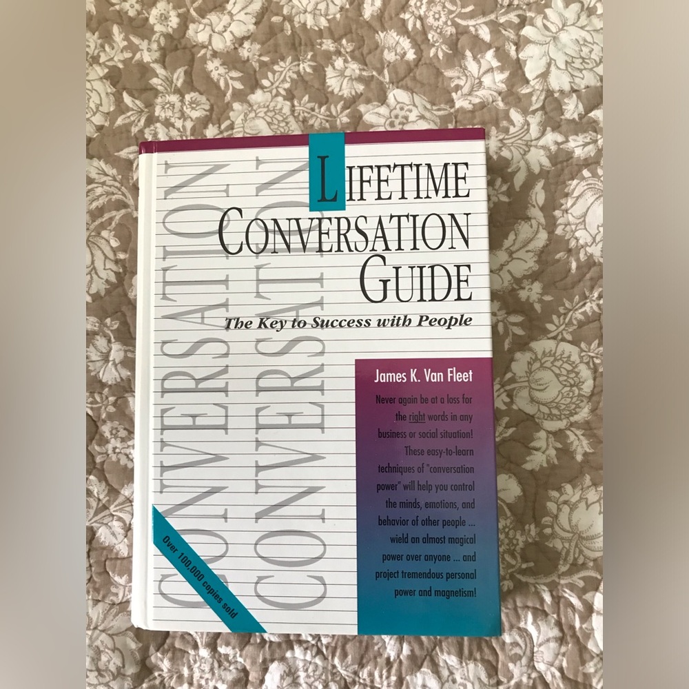 Lifetime Conversation Guide by James K. Van Fleet - White and Blue Cover